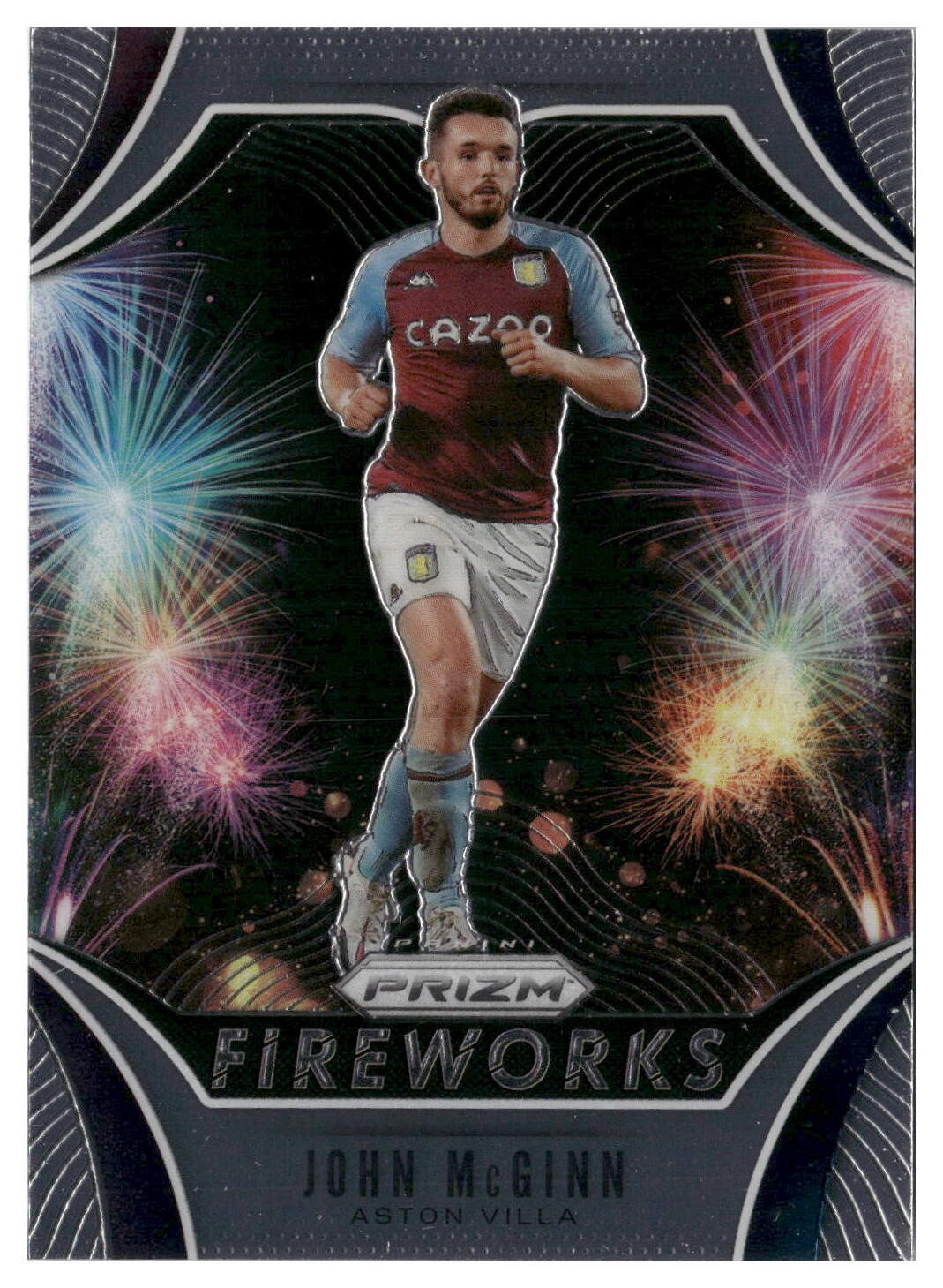 2020-21 Panini Prizm Premier League JOHN MCGINN #19 Fireworks Chrome