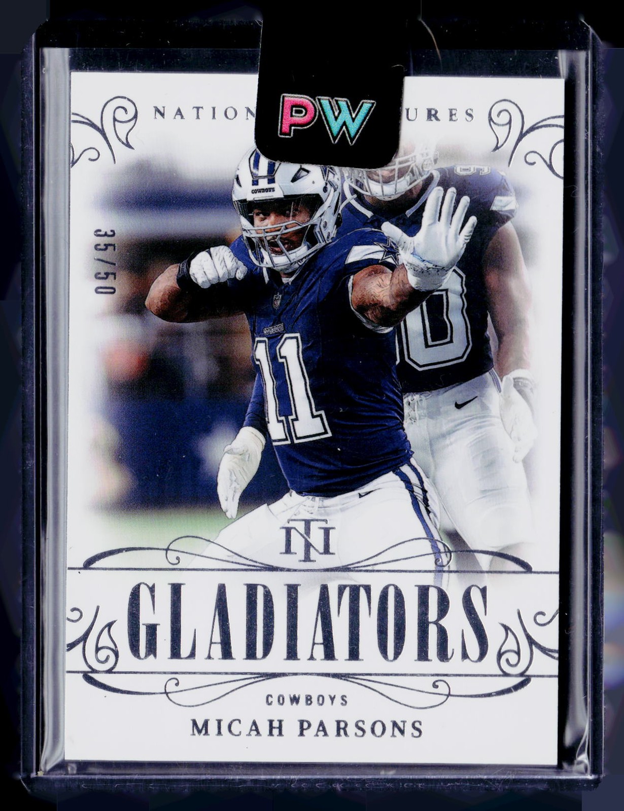 2023 Panini National Treasures #GLA-MP Micah Parsons Gladiators #/50