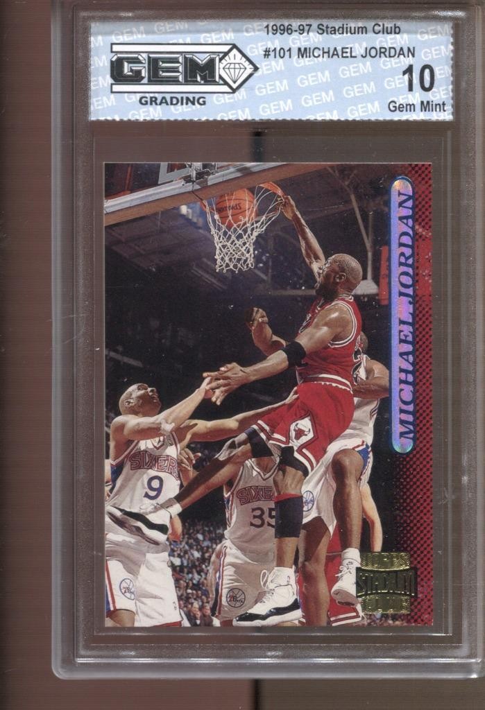 1996-97 Michael Jordan Stadium Club #101 Gem Mint 10 Chicago Bulls GOAT MVP HOF