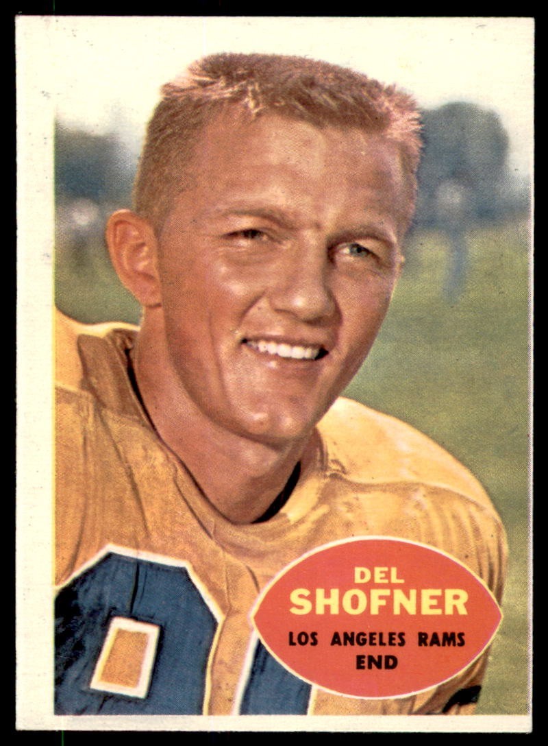 1960 Topps #65 DEL SHOFNER Los Angeles Rams EX-EXMT