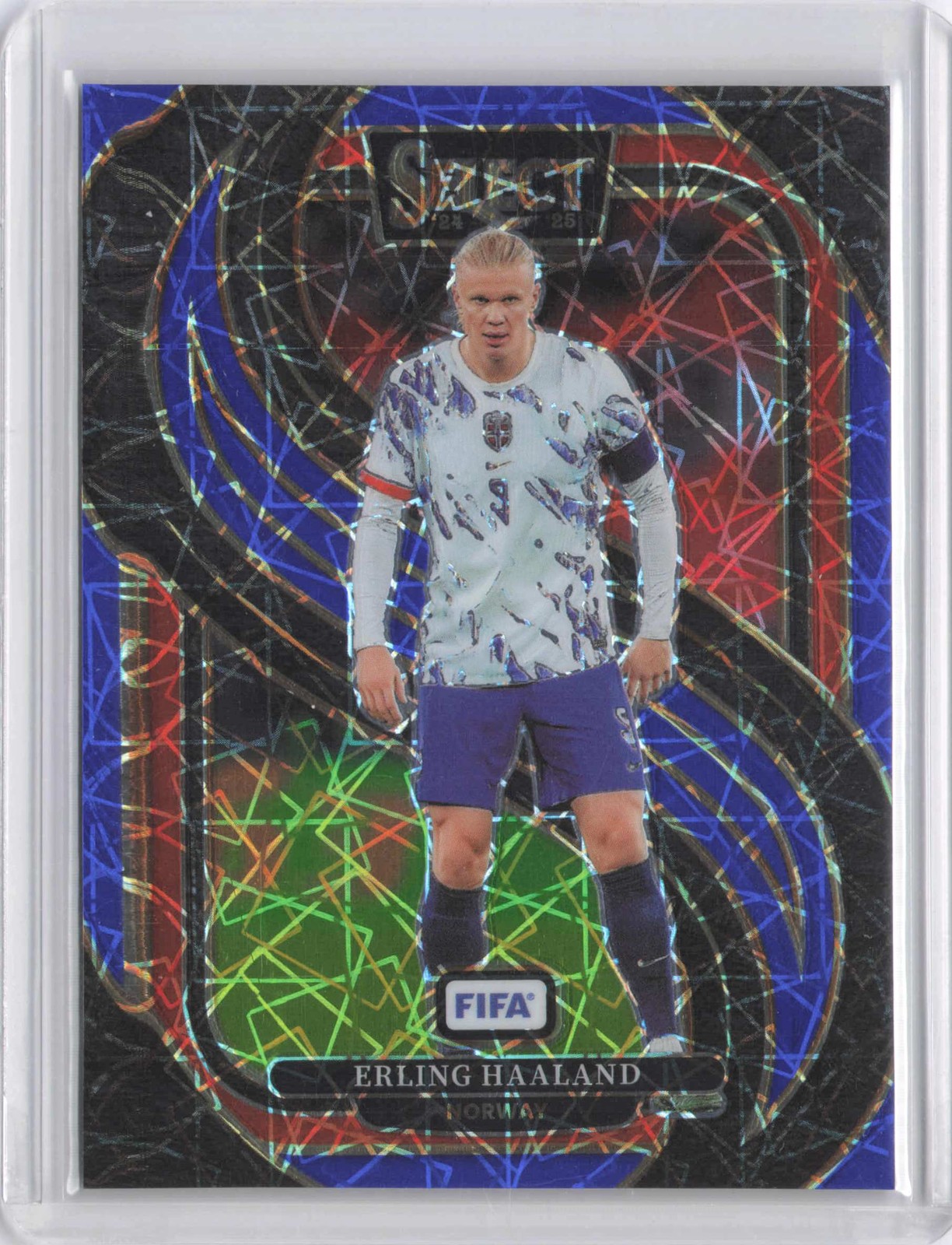 2024-25 Panini Select FIFA #183 Erling Haaland Blue Lazer