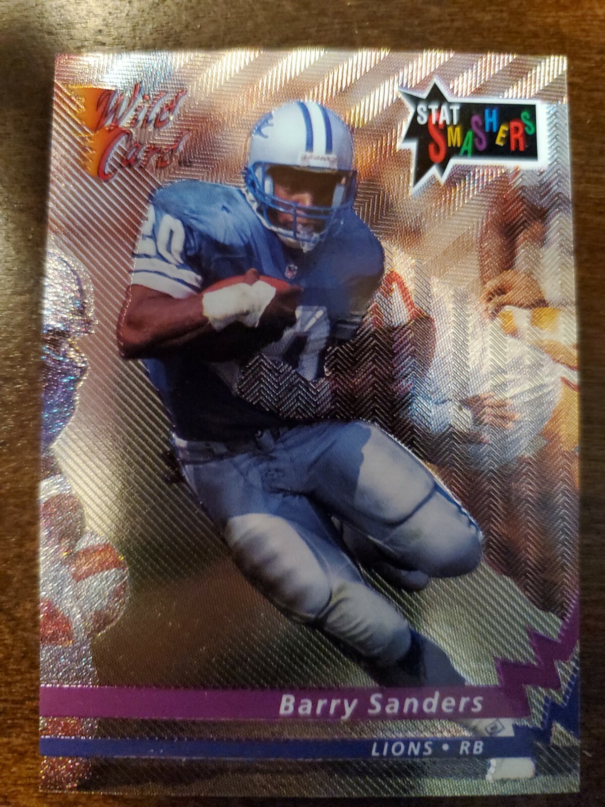 1993 Wild Card Barry Sanders STAT SMASHER card #CSS-103