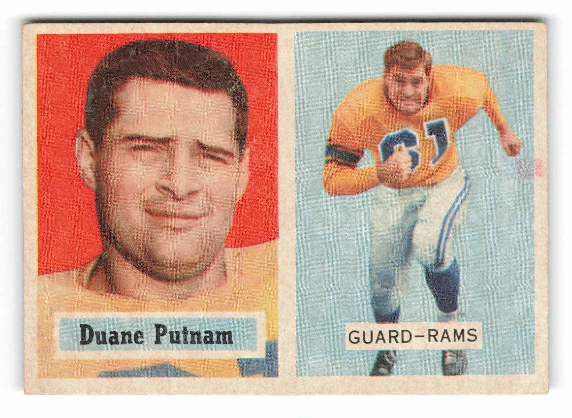 1957 Topps #87 Duane Putnam Rookie Los Angeles Rams RC