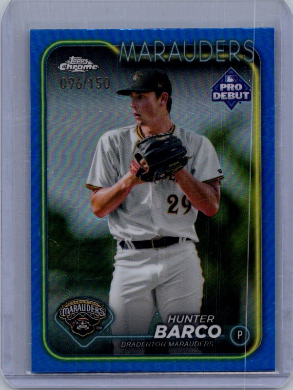 2024 Topps Pro Debut #PDC-183 Hunter Barco Chrome Blue Refractor #/150