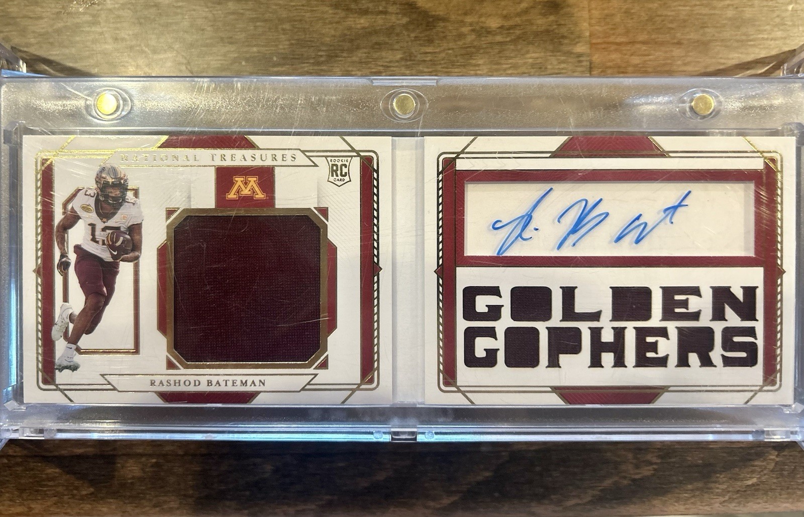 Panini 2021 Nat Treasures Collegiate Bateman RC Auto Mem Booklet #174 /125