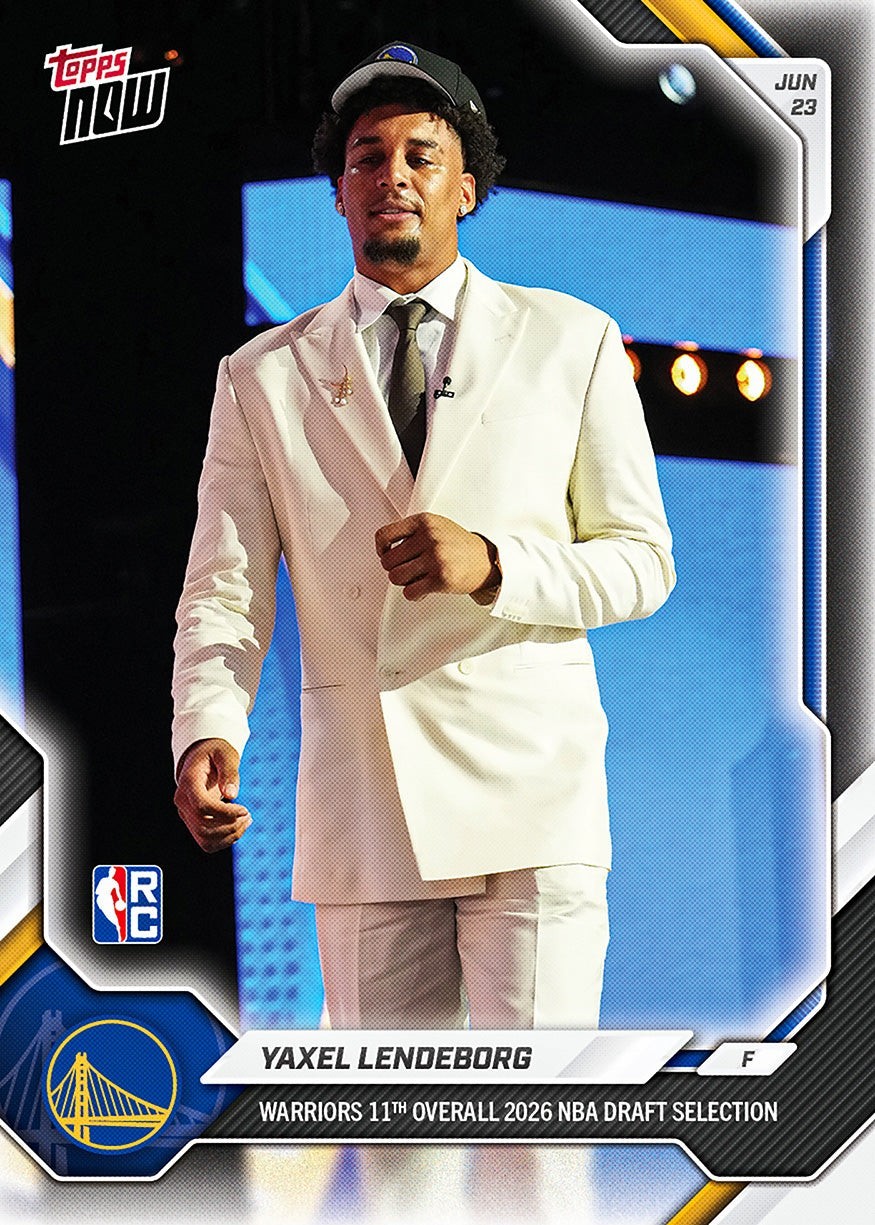 Yaxel Lendeborg – 2025-26 NBA Topps NOW® – PRESALE – WARRIORS 11th pick!