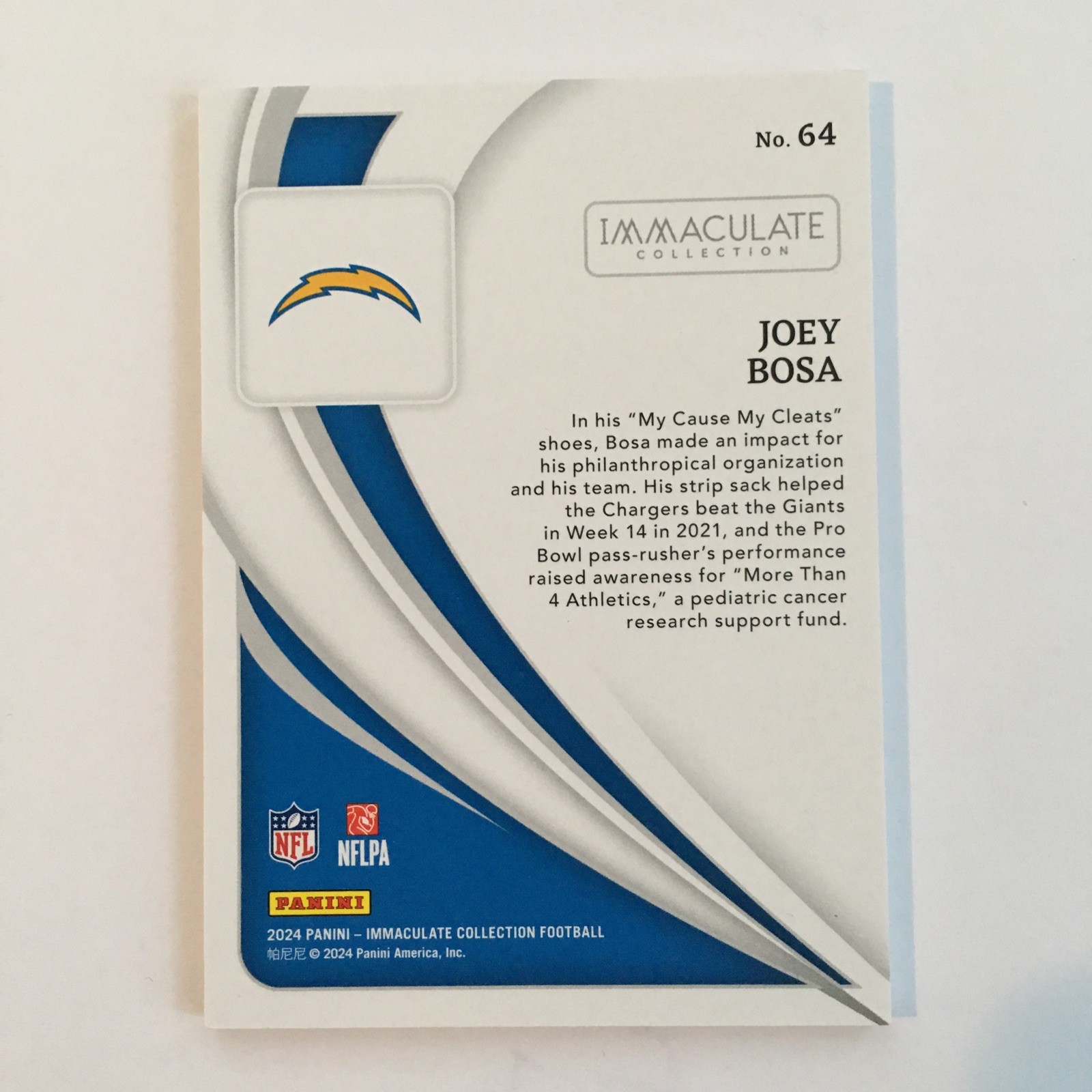 2024 Panini Immaculate Joey Bosa #d /65 Cleats SP Insert Buffalo Bills #64