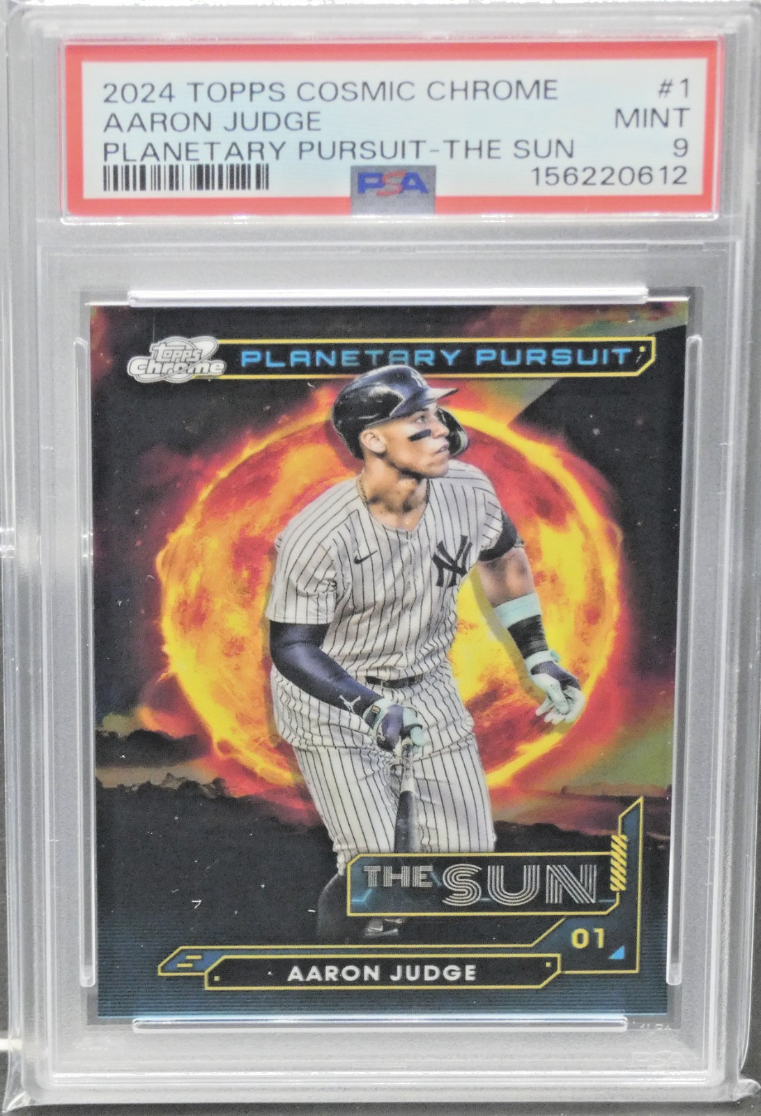 2024 Topps Chrome Cosmic Aaron Judge Planetary Pursuit The Sun #1 PSA 9 MVP💣🔥