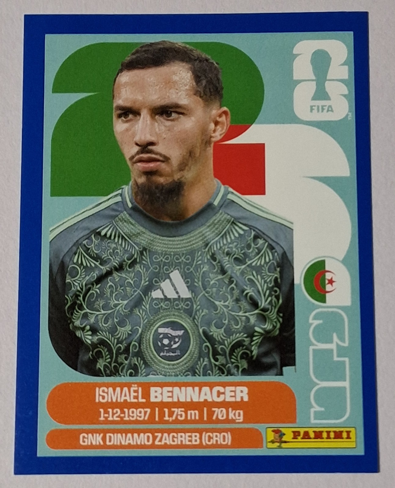 2026 FIFA World Cup Panini Sticker Ismael Bennacer BLUE ALG 8