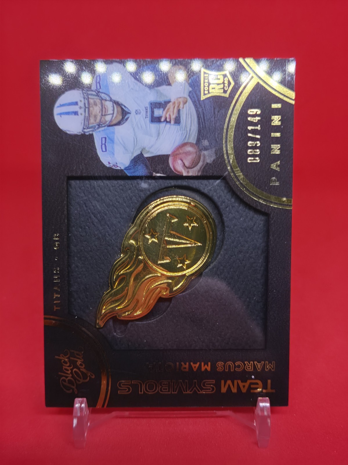 2015 Panini Black Gold – Team Symbols Marcus Mariota #TMS-58 /149 (RC) 🔥