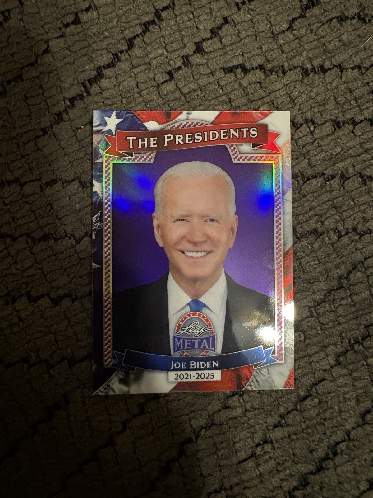 Joe Biden 4/5 2025 Leaf President Set Purple Refractor