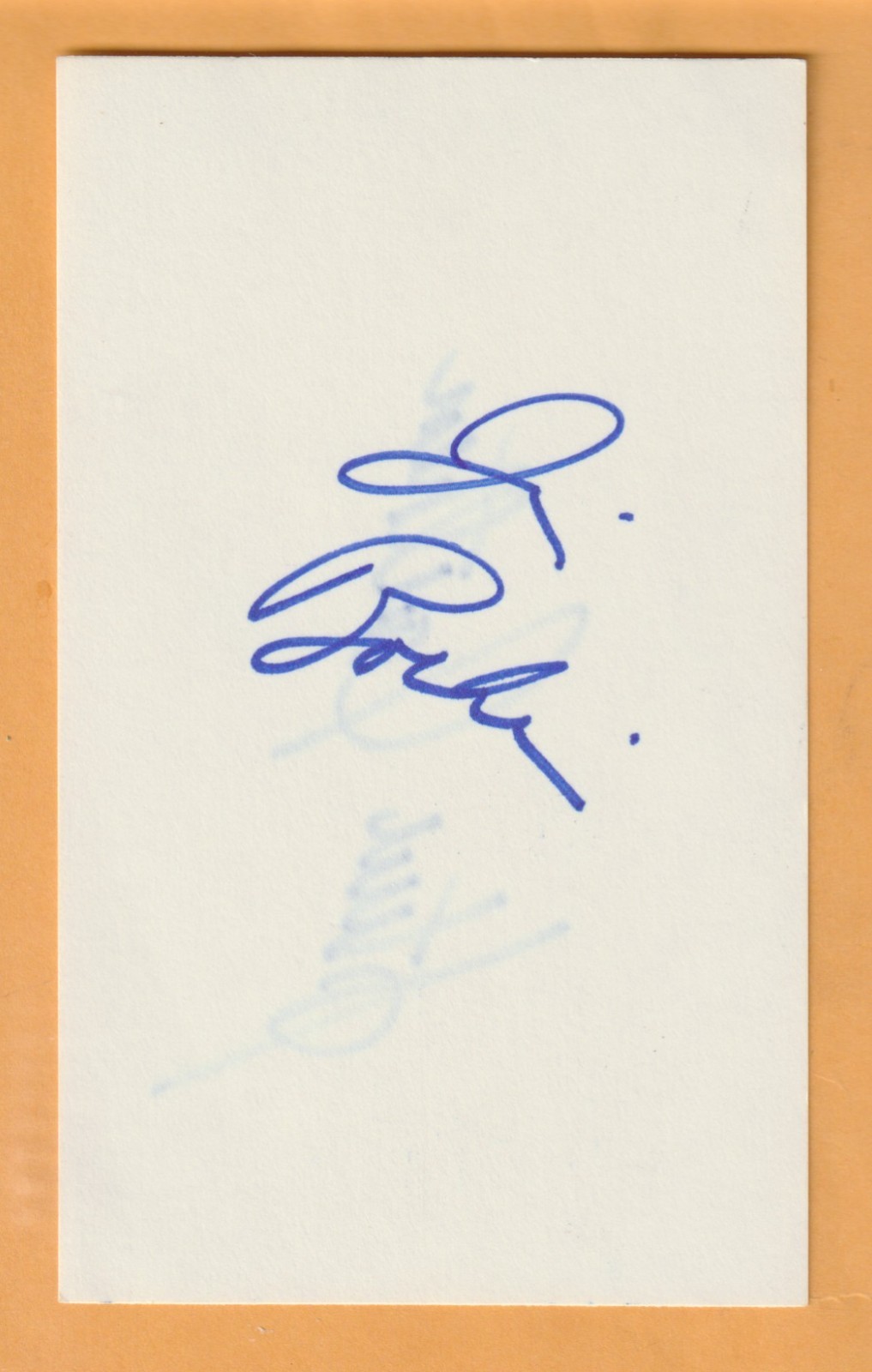 Jim Boeheim Steve Cauthen AUTO Signed 3×5 Note Card Syracuse Orange Affirmed