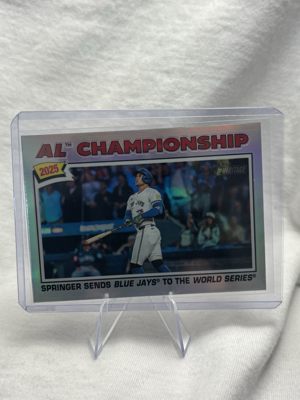 2026 Topps Heritage AL Championship Springer chrome refractor