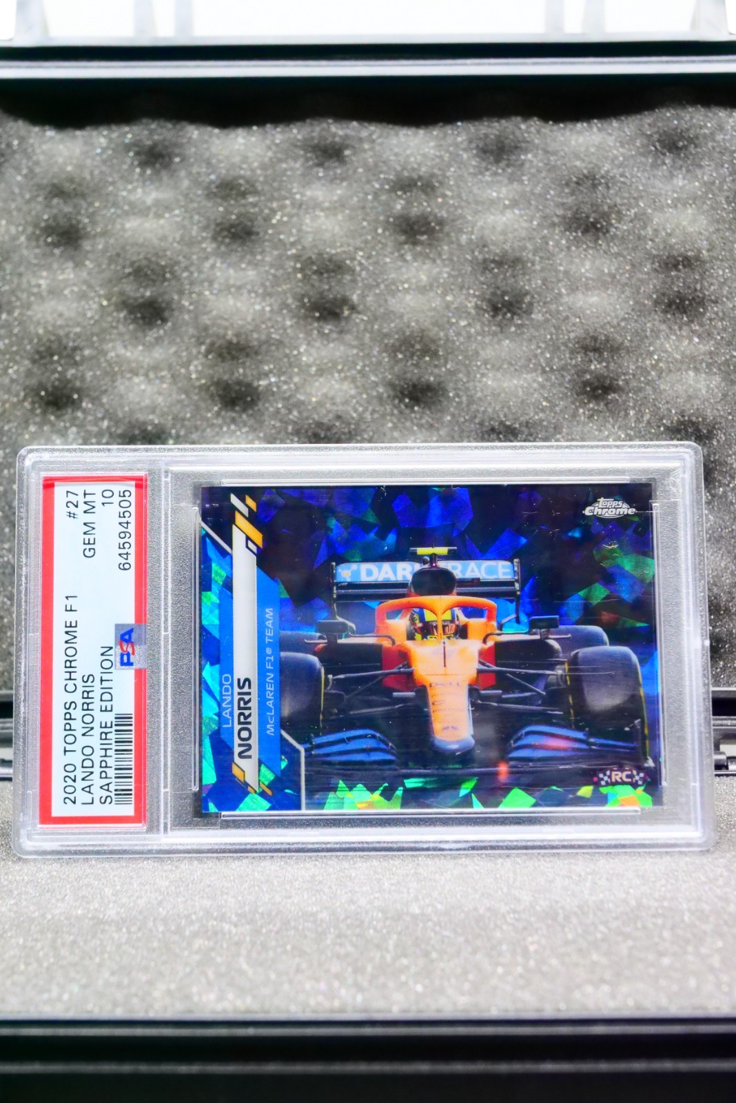 2020 Topps Chrome Sapphire Formula 1 Lando Norris RC PSA 10 Gem Mint #27