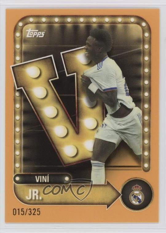 2025 Real Madrid Collector Tin Name in Lights Orange 15/325 Vinicius Junior 04uh
