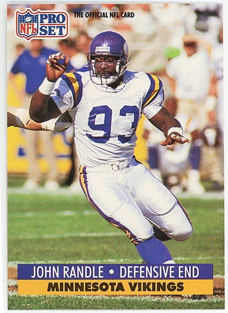 -HOF- 1991 -JOHN RANDLE- PRO SET Minnesota Vikings Rookie Football Card – RC
