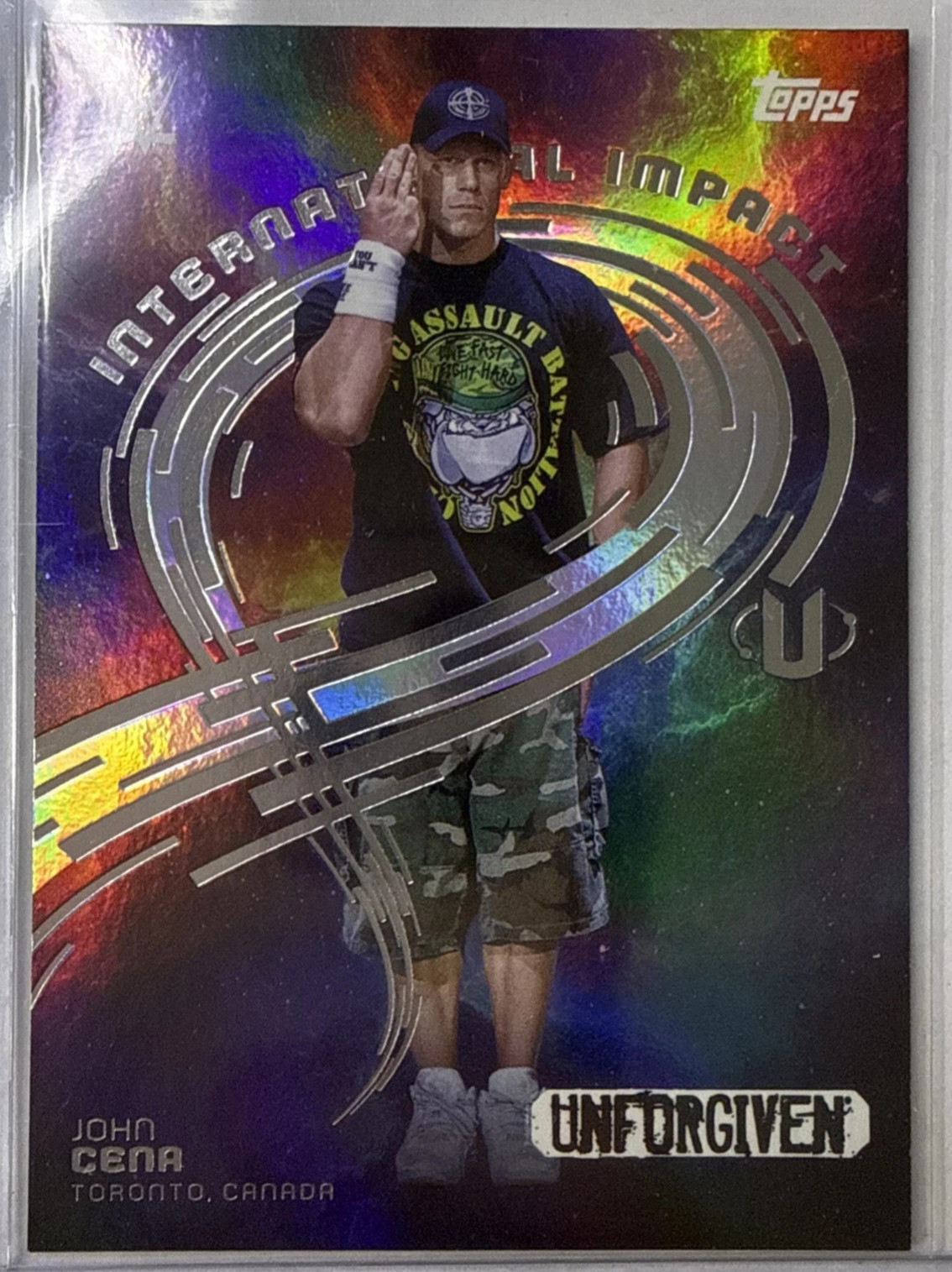 2025 Topps WWE Universe John Cena International Impact Insert WWE Unforgiven