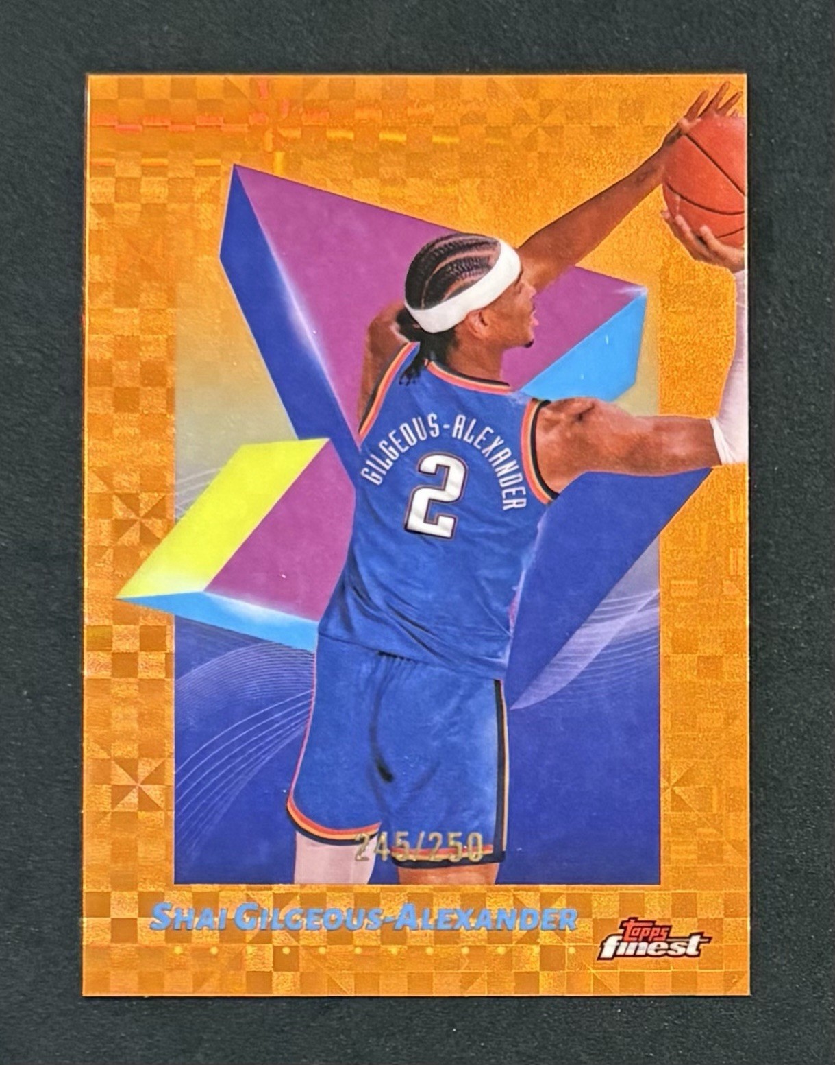 2024-25 Topps Finest Orange X-Fractor Shai Gilgeous-Alexander /250 MVP SGA