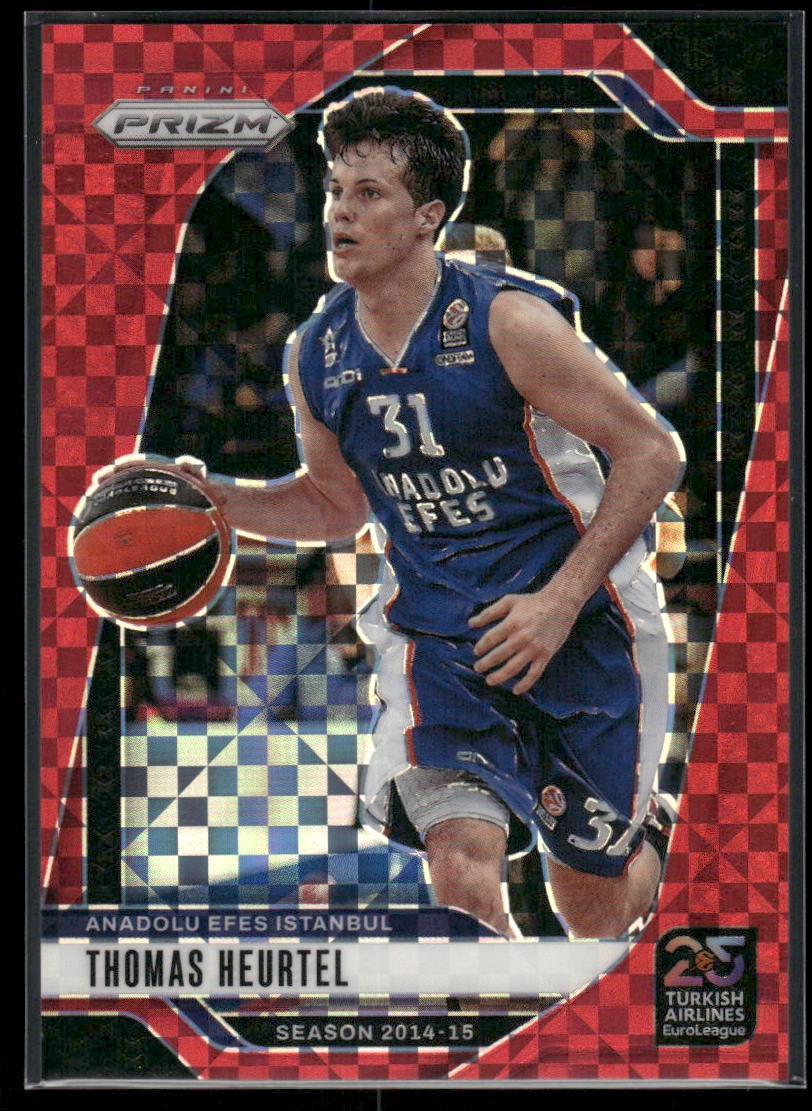2024-25 Panini Prizm EuroLeague #123 Thomas Heurtel Red Power Prizms #/75