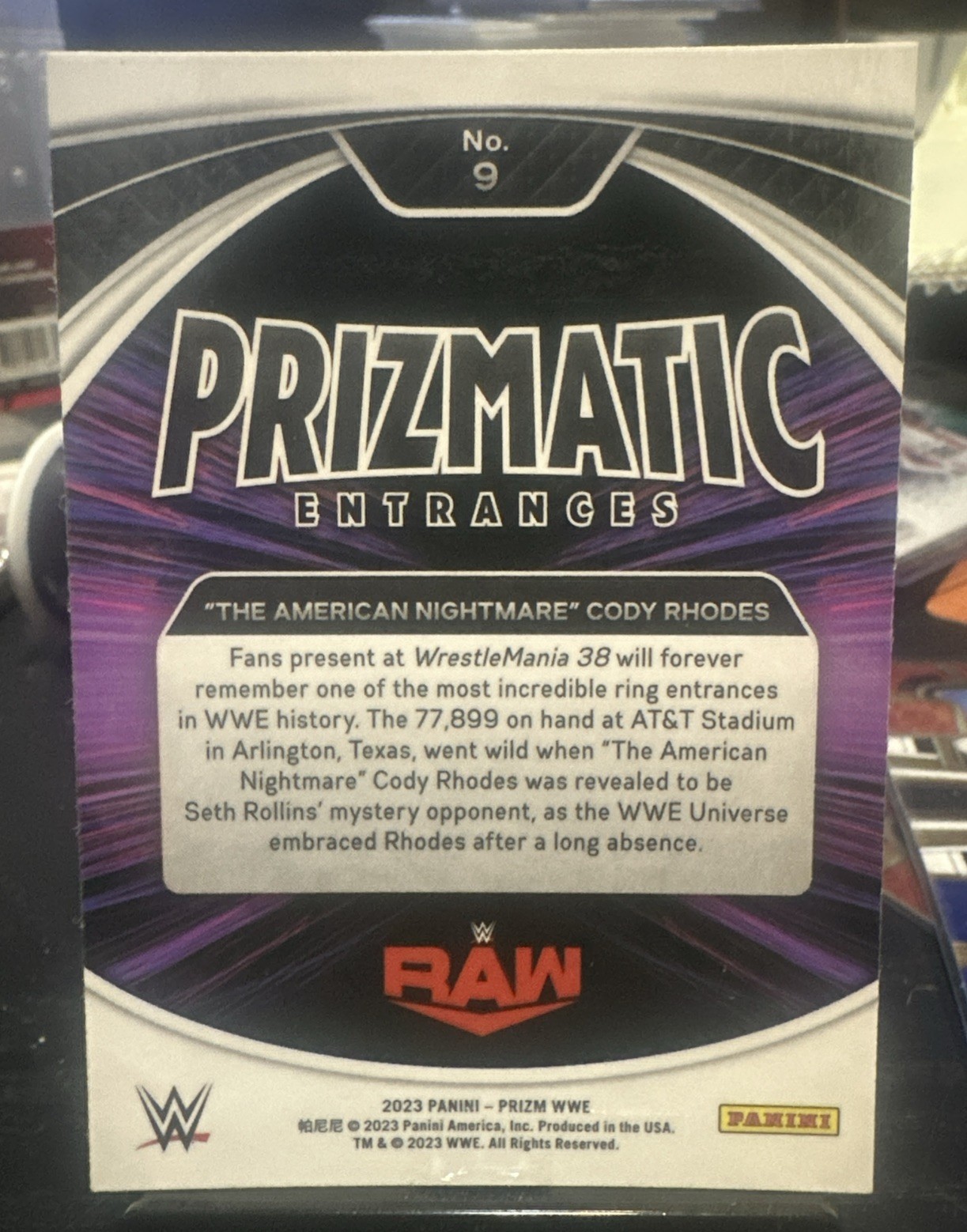 2023 Panini Prizm WWE Prizmatic Entrances Insert Card You Pick Complete Your Set