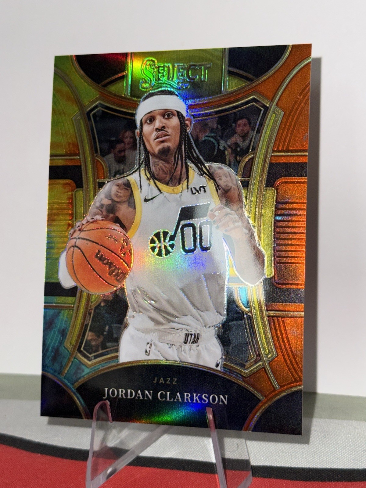 2023-24 Panini Select – Mezzanine Level Jordan Clarkson #368 Tie-Dye Prizm 13/25