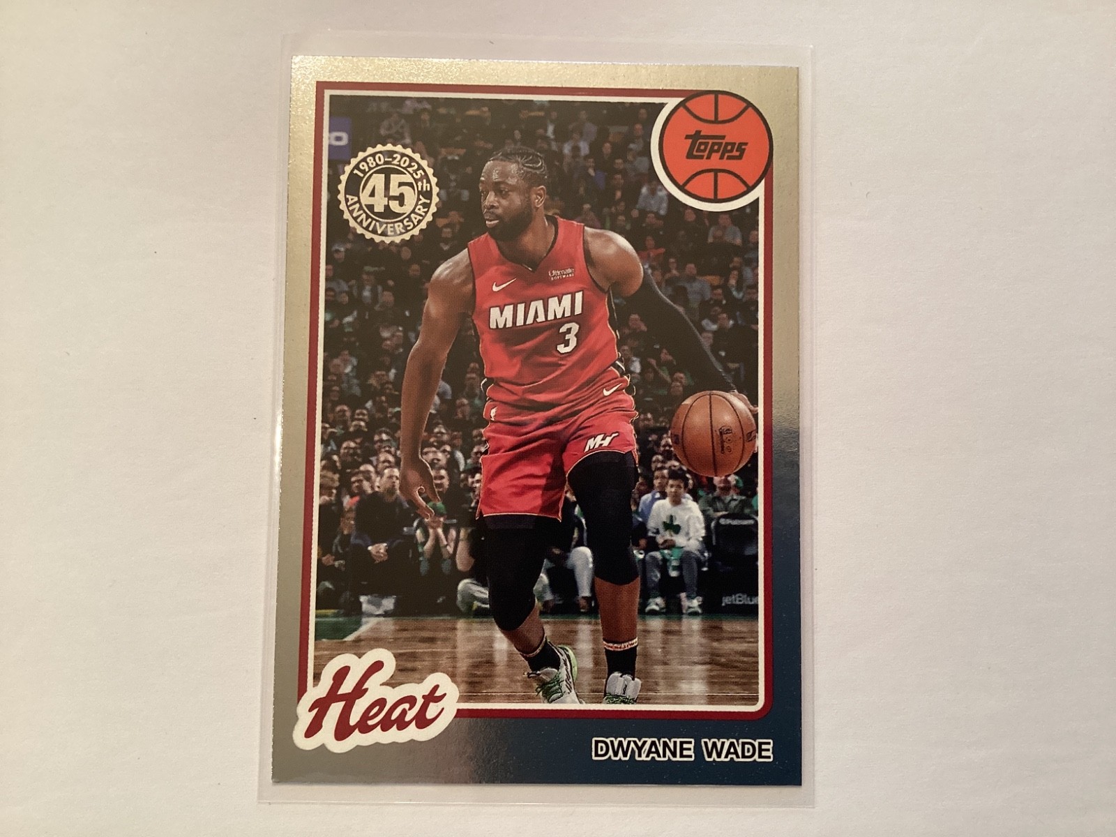 Dwyane Wade 2025-26 Topps Flagship 45th Anniversary Card # 80BK-5 Heat