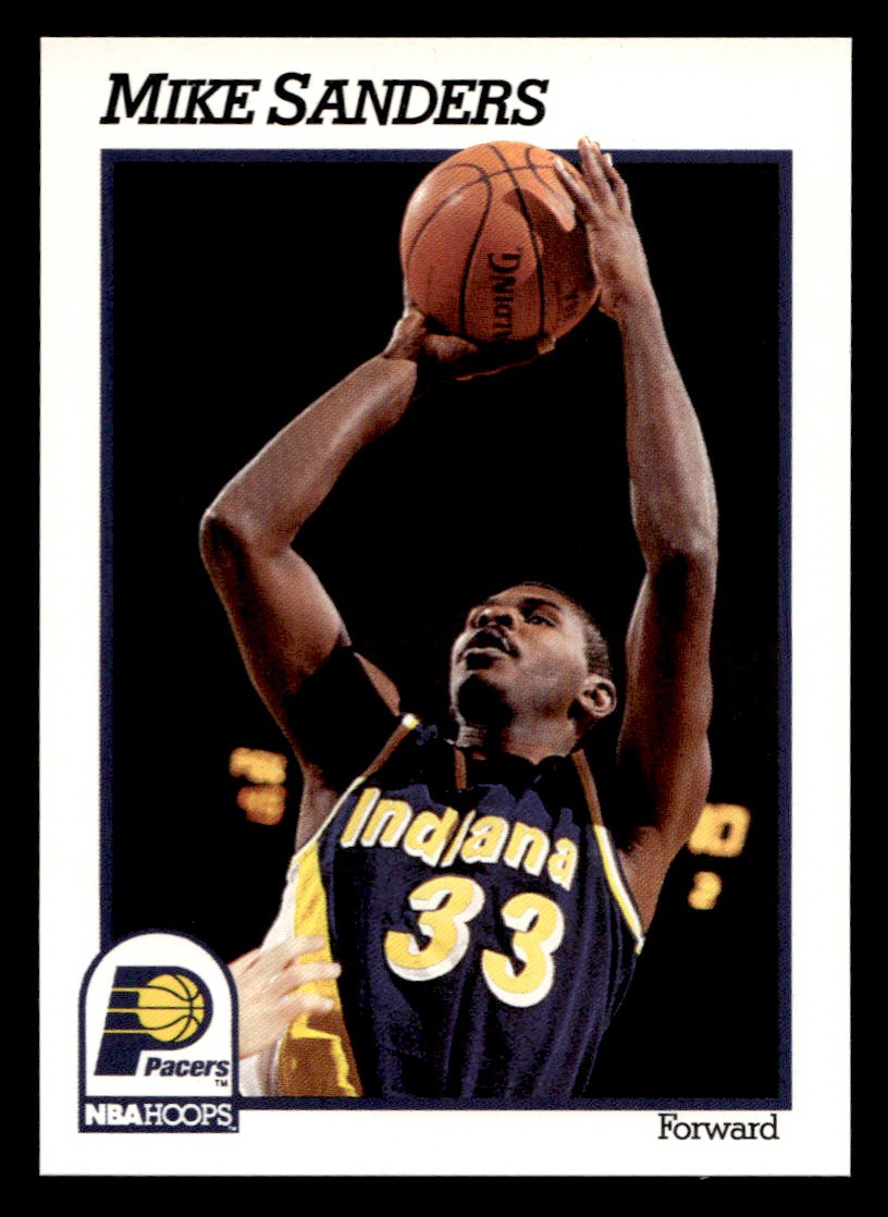1991-92 NBA Hoops – Mike Sanders #86 Basketball Sports Card Raw Trading Card