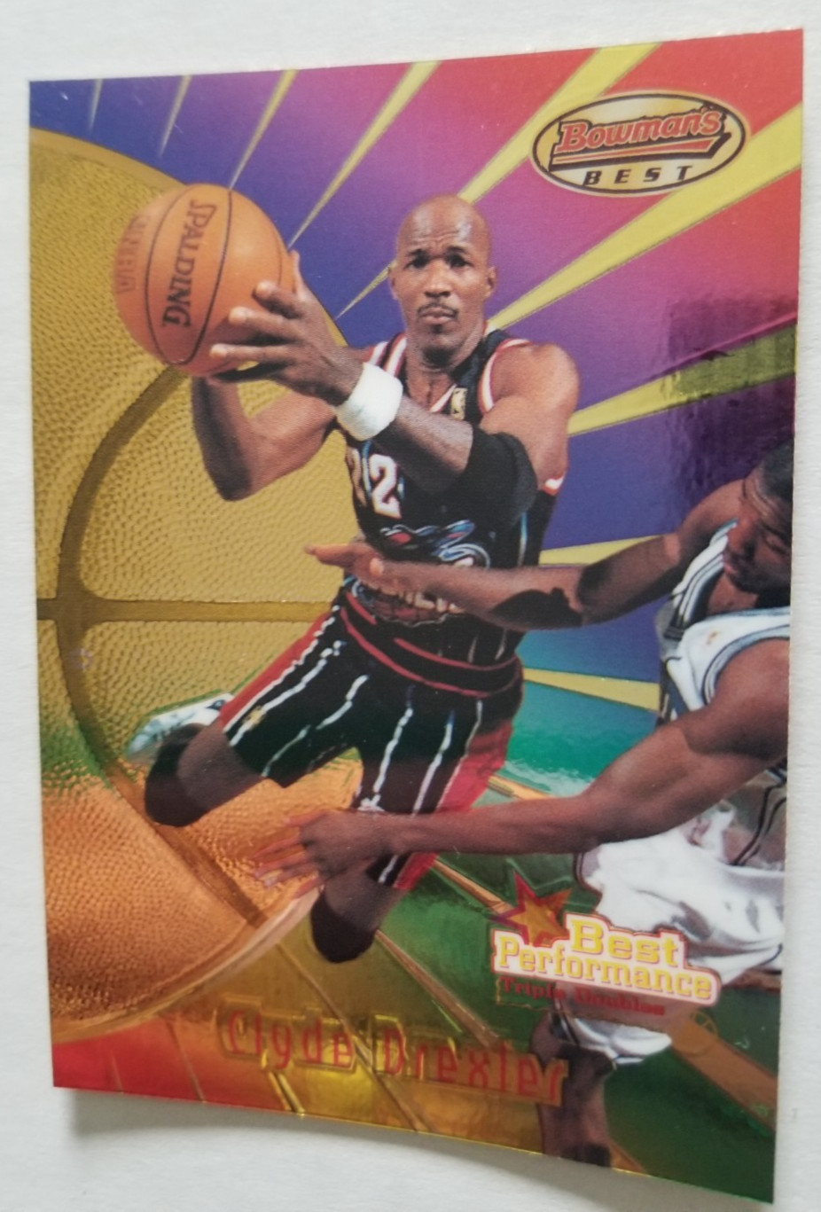 1998-99 Bowmans Best Performance #92 Clyde Drexler Houston Rockets