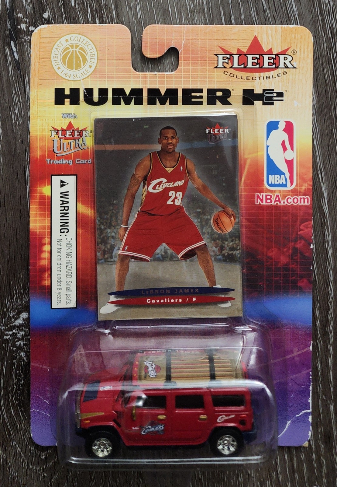 2003-04 Fleer Ultra #171 LeBron James RC + Cavaliers Diecast Hummer H2 – Sealed