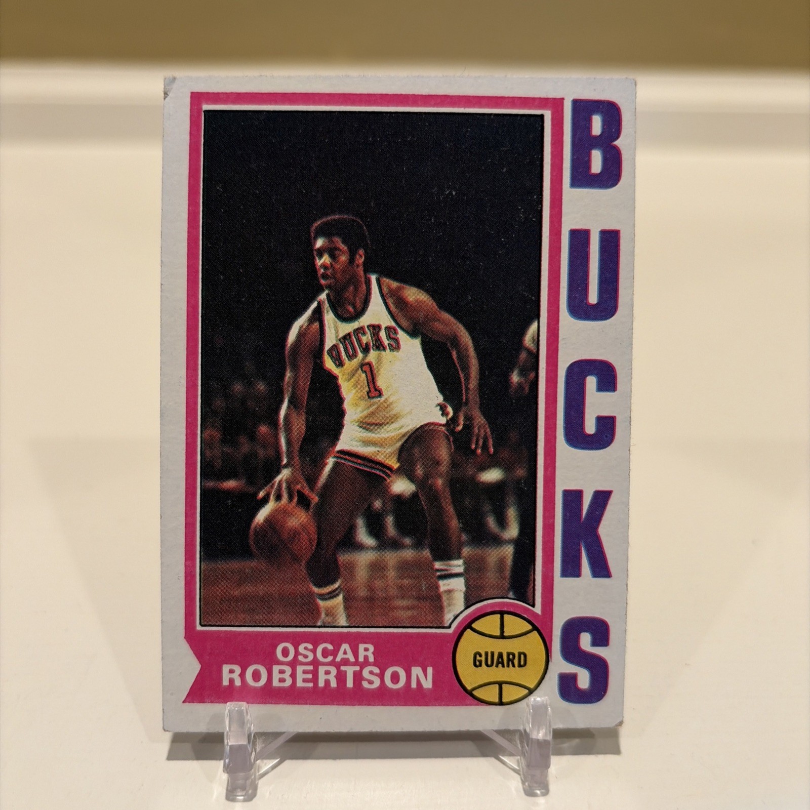 Oscar Robertson Milwaukee Bucks 1974-75 topps #55 HOF