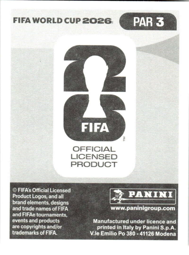 2026 Panini World Cup Stickers #PAR3 Orlando Gill – Paraguay MLS