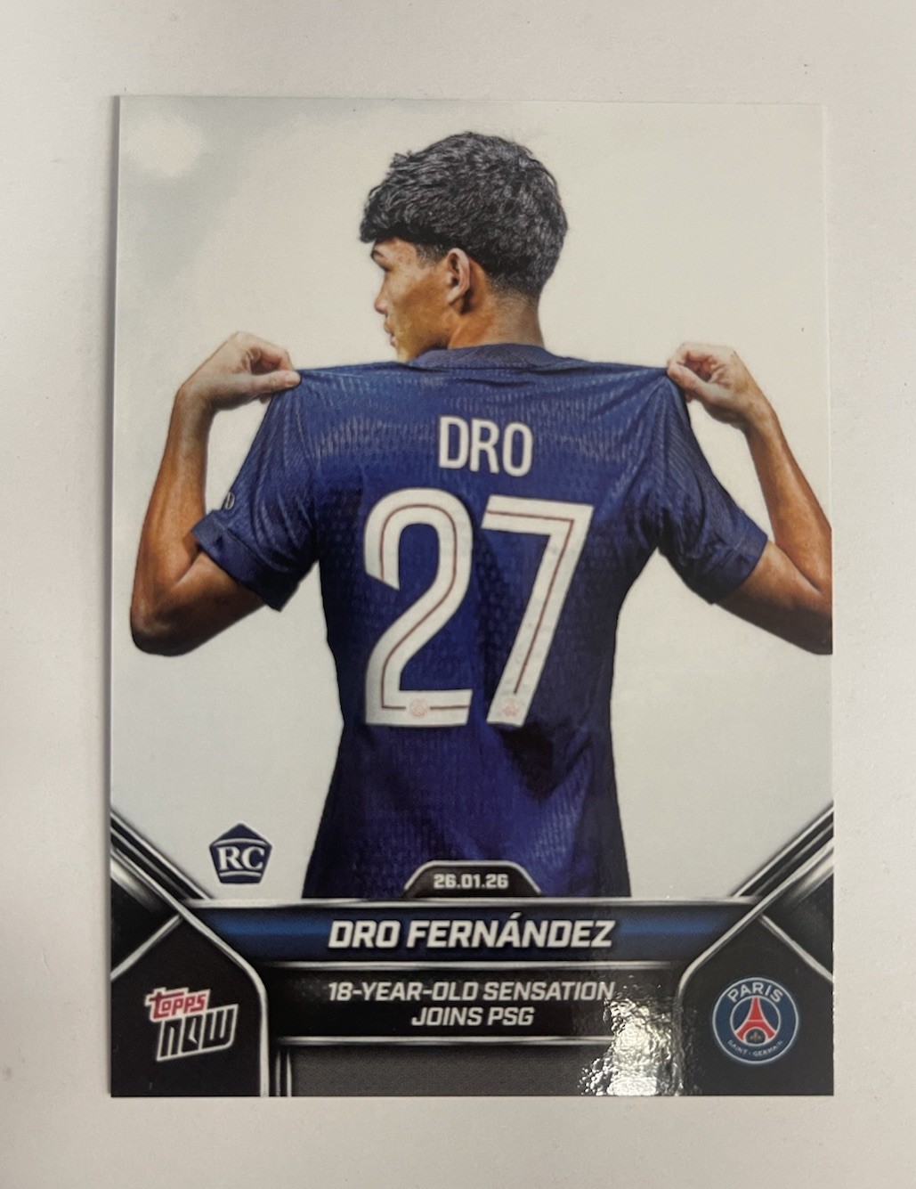 2025 Topps Now Barcelona DRO Fernandez #1SP 18-Year-Old Sensation Joins PSG SP