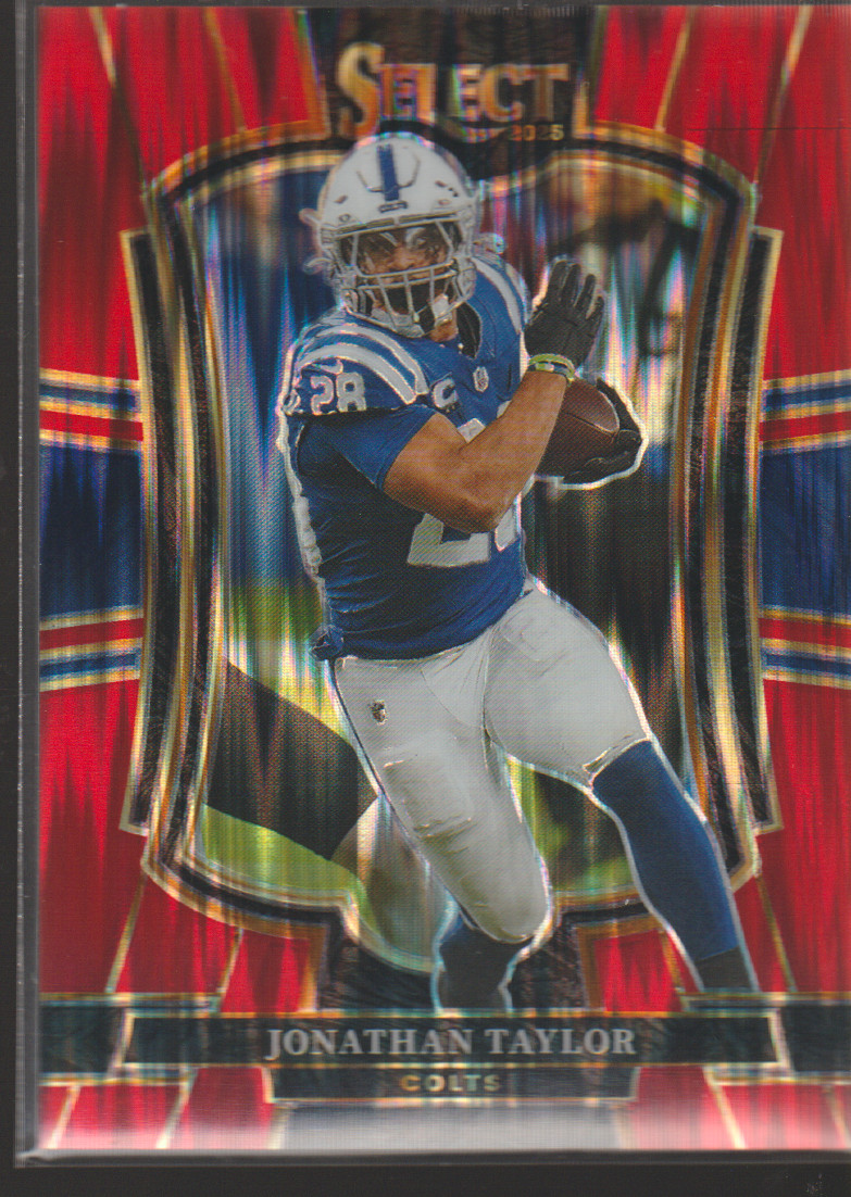 2025 Panini Select – Premier Level Jonathan Taylor #132 Red Shock Prizm /249