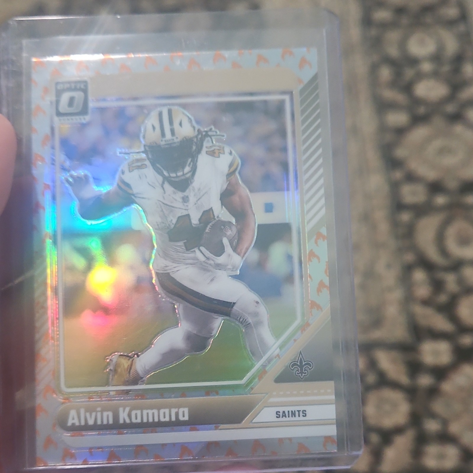Panini 2024 Donruss Optic Alvin Kamara Saints #140 Orange Scope Prizm
