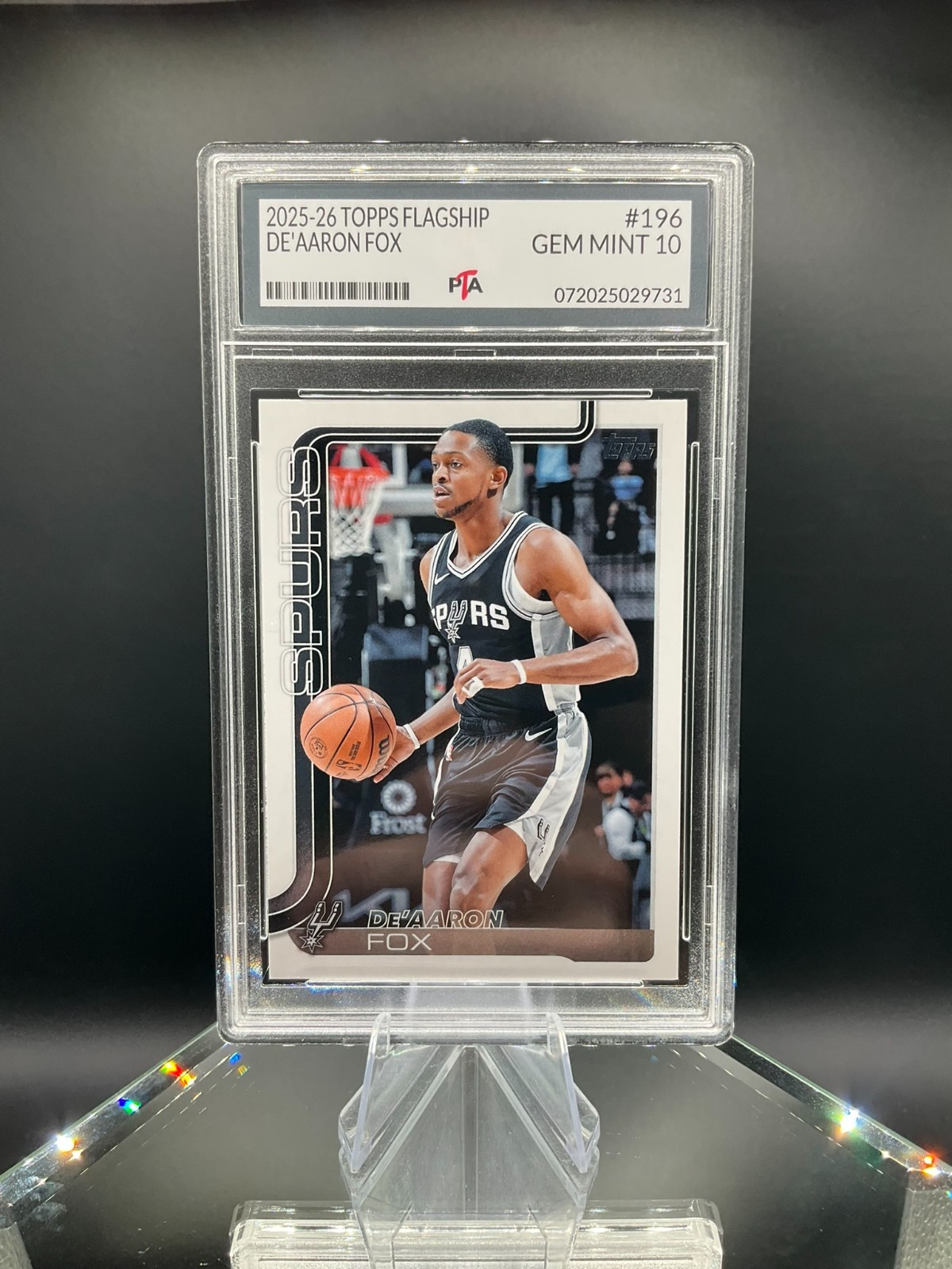 2025-26 Topps Flagship NBA FINALS #196 DE’AARON FOX~GRADED GEM MINT PTA 10🔥