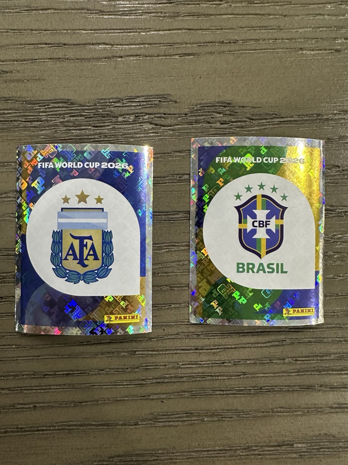 2026 Panini FIFA World Cup Argentina / Brazil Team Logo ARG1 / BRA1 SSP Rare