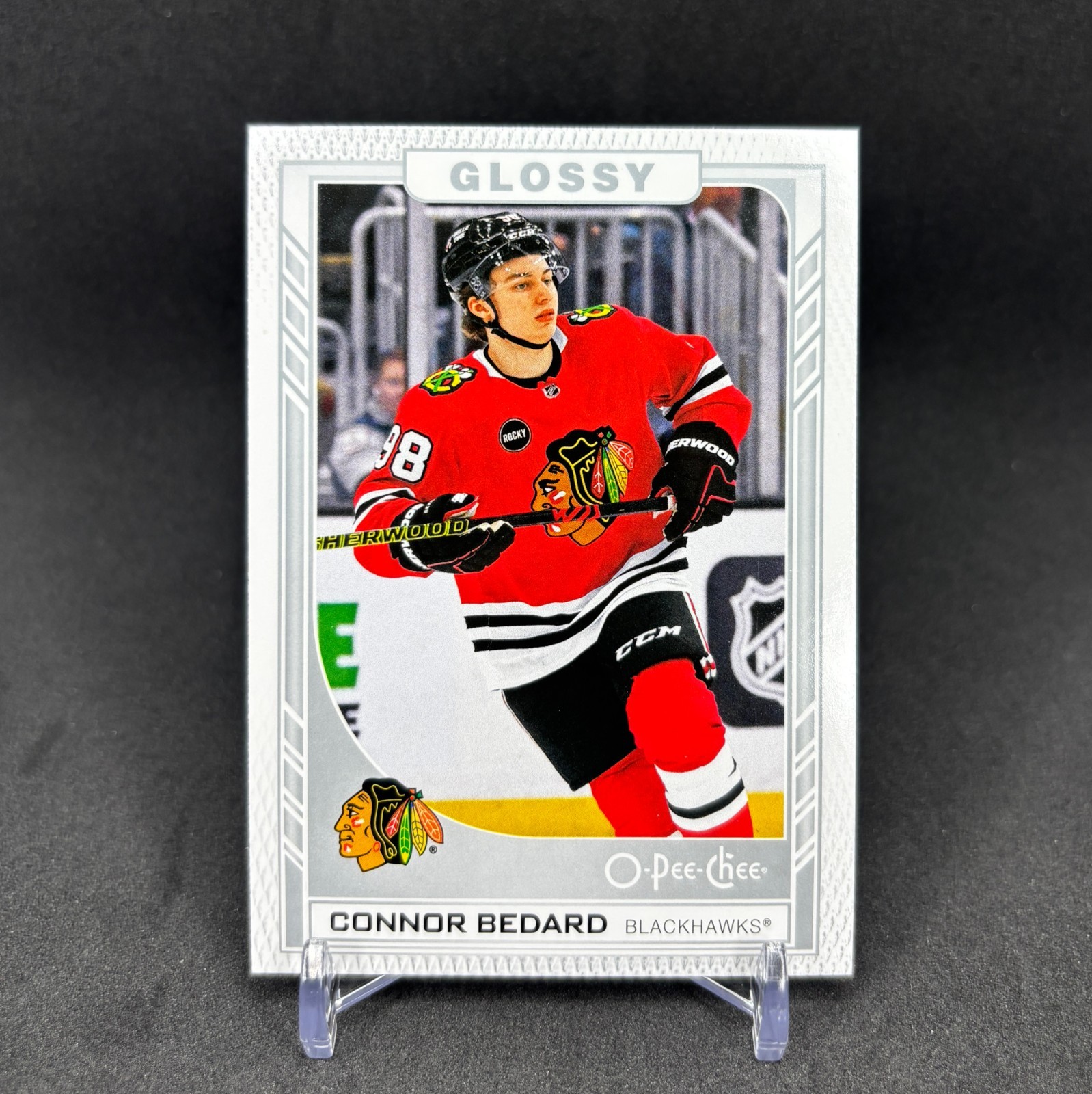 CONNOR BEDARD 2023-24 Upper Deck Series 2 O-Pee-Chee Glossy Rookie Card #R-47