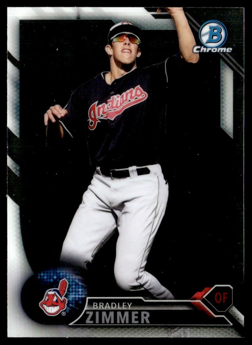 2016 Bowman Draft Picks & Prospects Chrome Bradley Zimmer Cleveland Indians