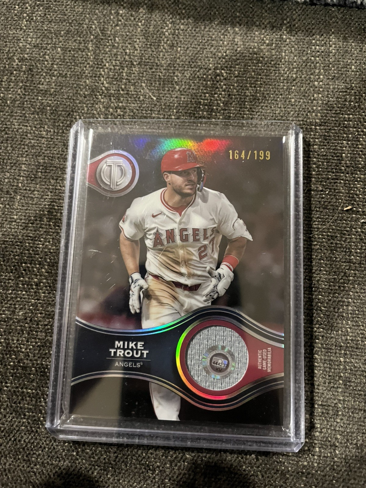 2025 Topps Tribute – Stamp of Approval Relics Mike Trout #SOA-MT /199 (MEM)