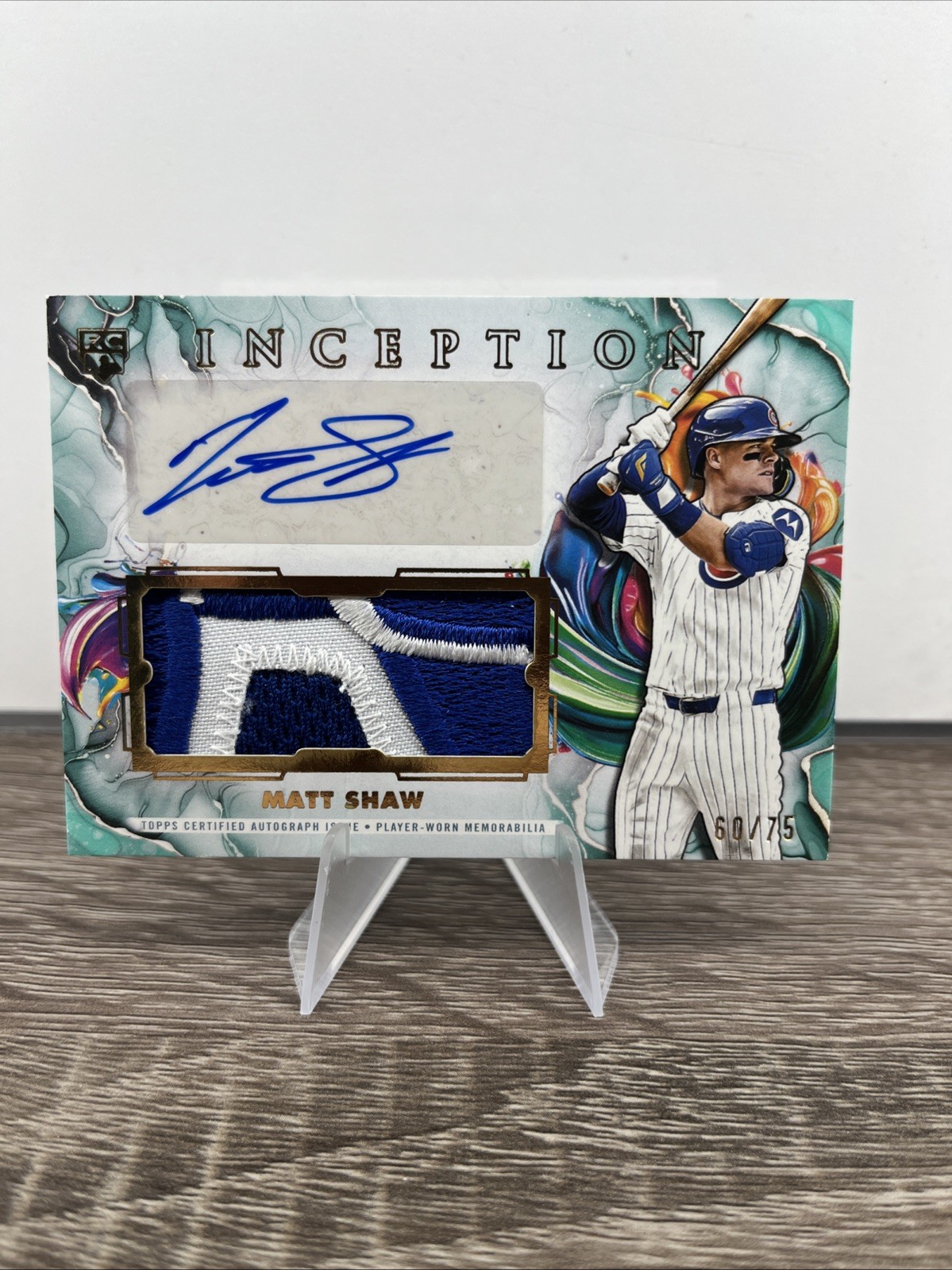 2025 Topps Inception Matt Shaw RC Patch Auto RPA /75