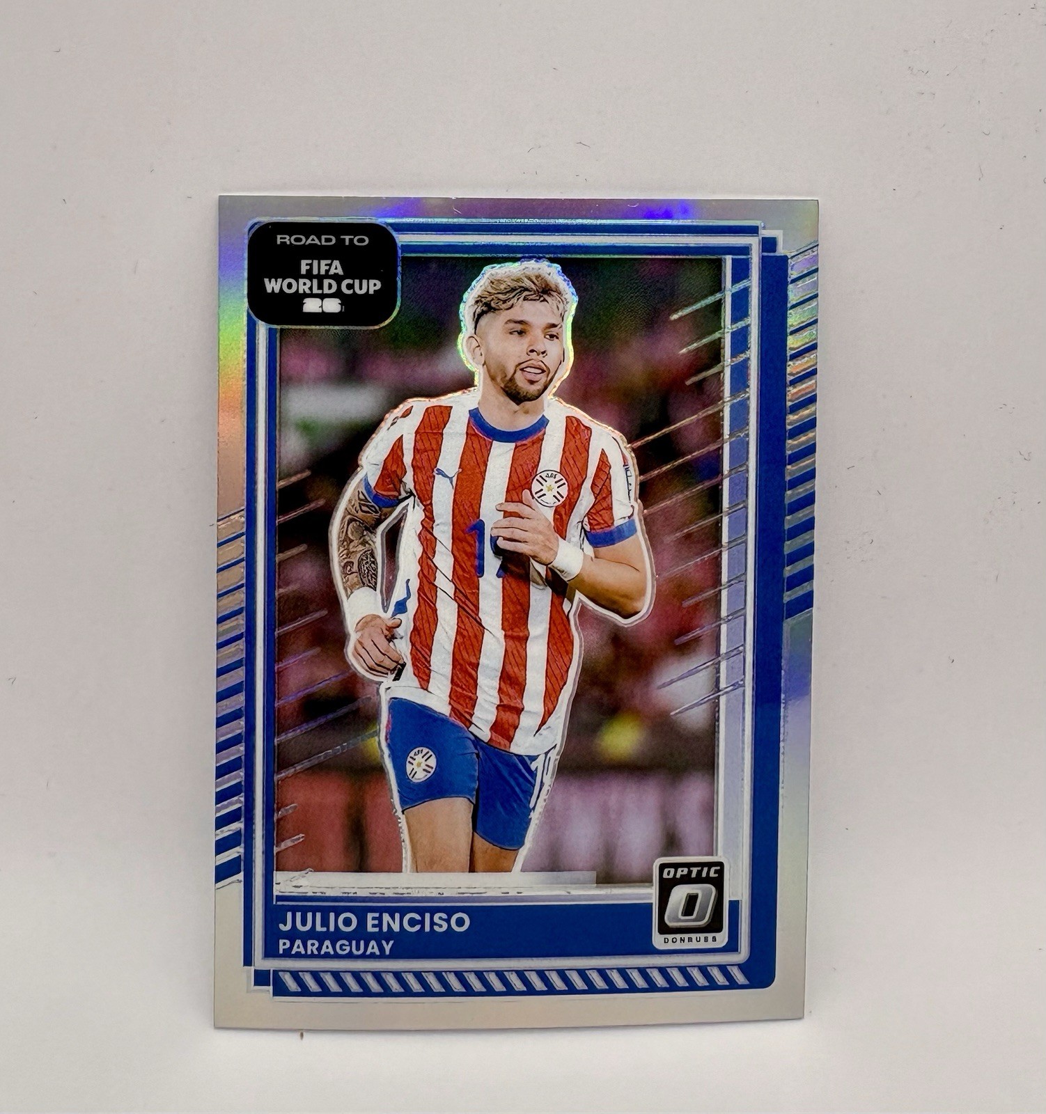 Julio Enciso 2025-26 Panini Donruss Road to World Cup Optic Silver Paraguay #152