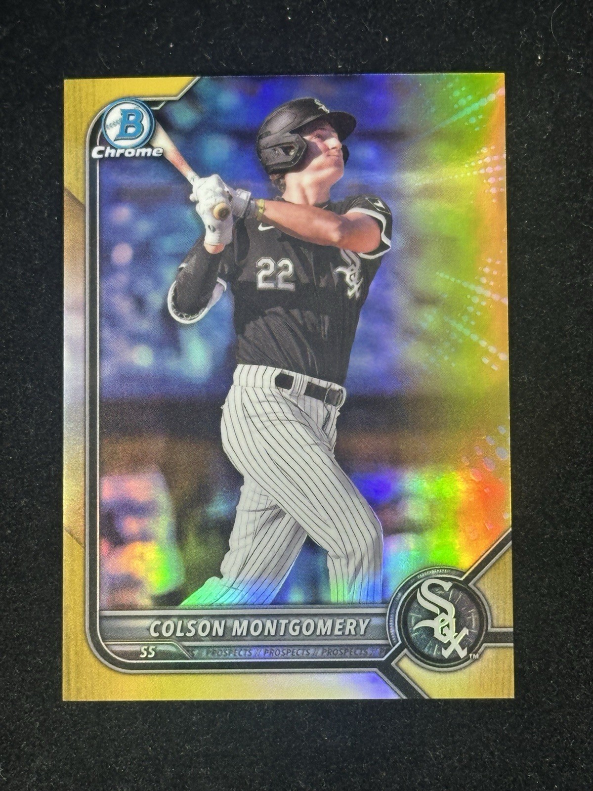 2022 Colson Montgomery Bowman Chrome Gold Refractor Card #BDC-54 /50