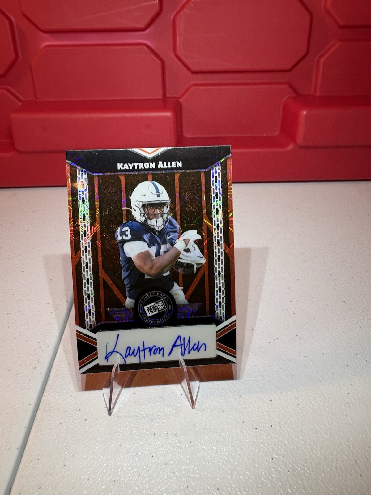 2024 Leaf Collective Press Pass KAYTRON ALLEN RC Orange Mojo AUTO Autograph #/20