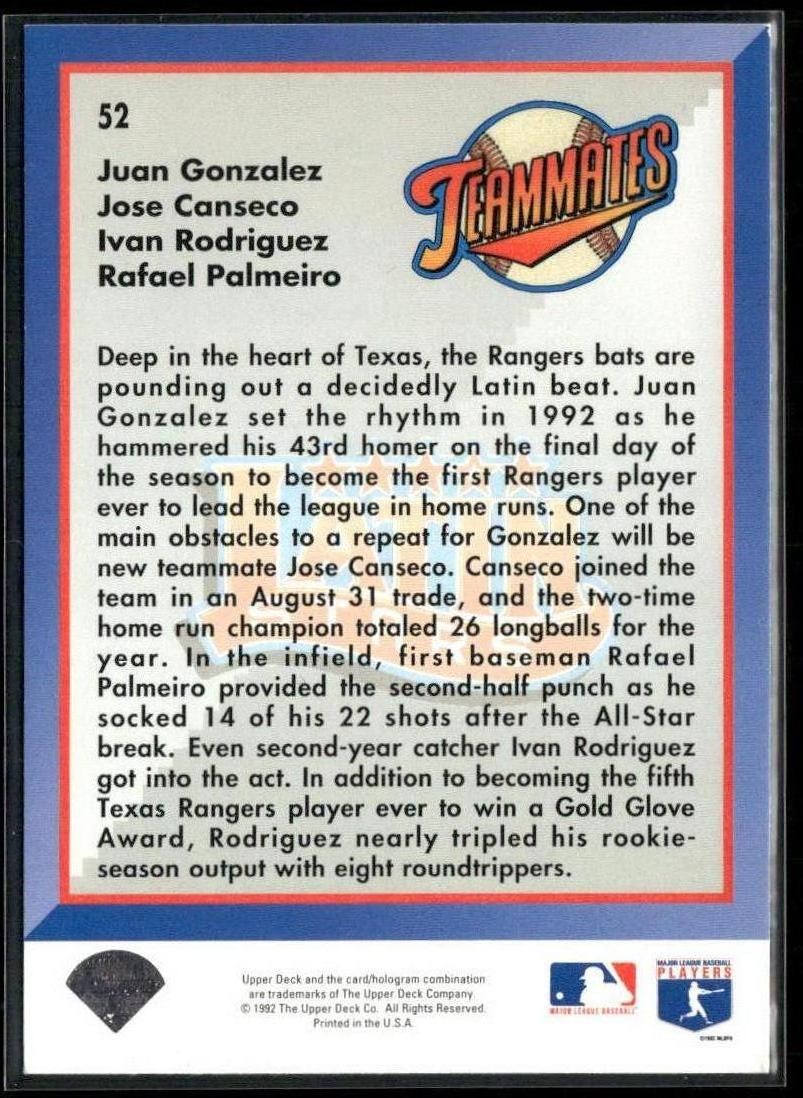 1993 Upper Deck #52 Latin Stars