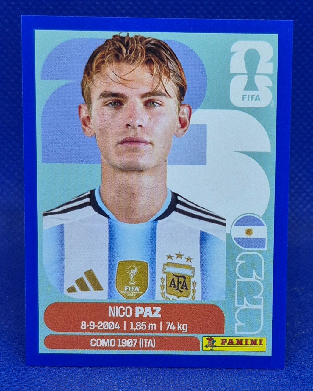 2026 Panini FIFA World Cup Sticker Nico Paz #ARG 14 – Blue Border