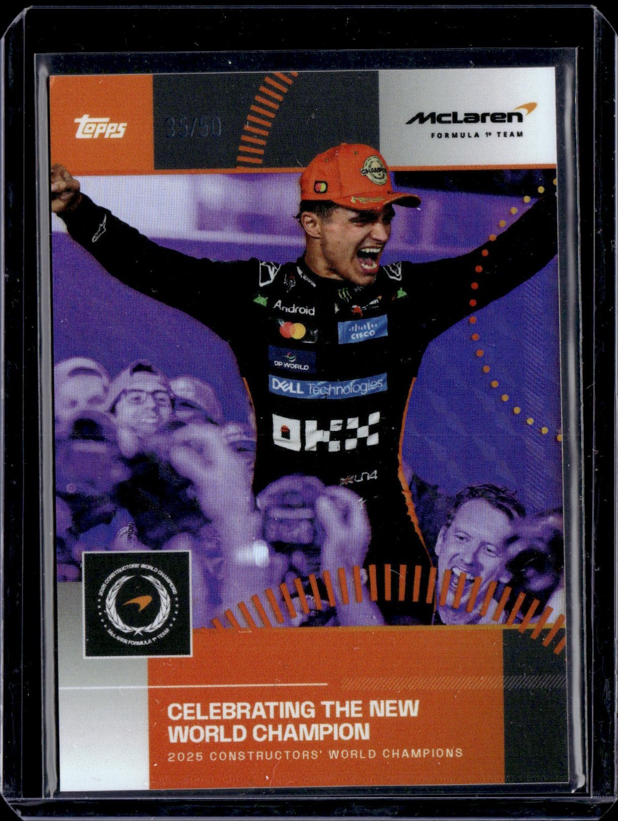 2025 Topps McLaren Racing Lando Norris Behind The Scenes Trading Card /50