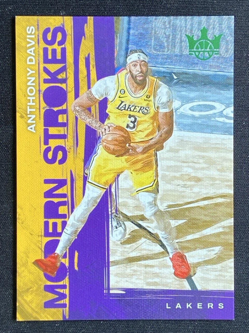 Anthony Davis 2023-24 Panini Court Kings Modern Strokes Jade /25 #17