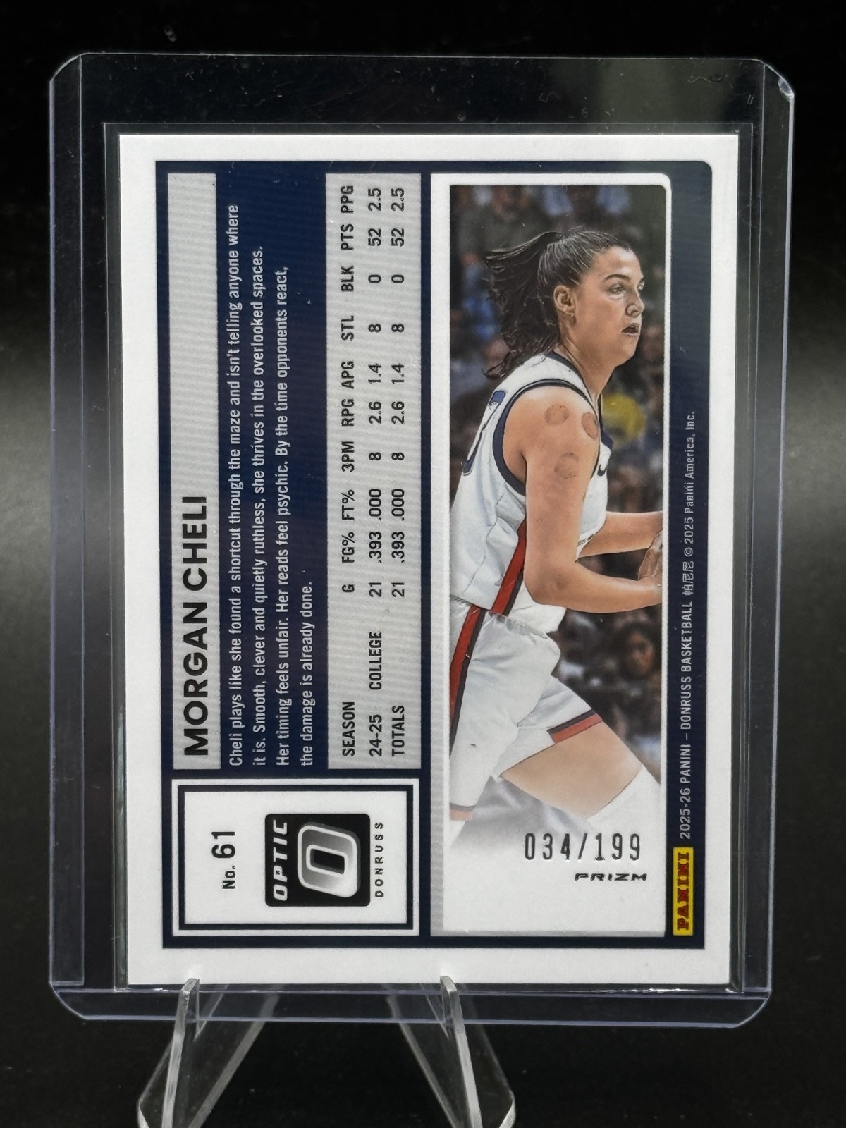 MORGAN CHELI 157/199 DONRUSS OPTIC Orange Lava Rated Prospect Basketball