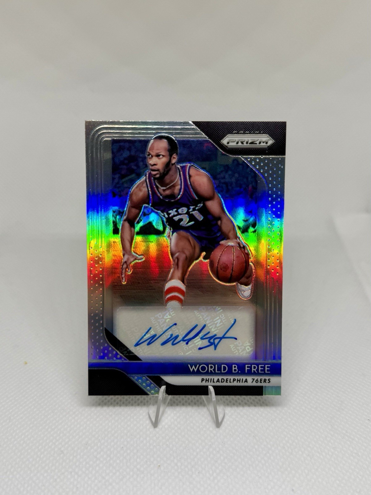 2018-19 Panini Prizm – Signatures World B. Free #S-WBF Silver Prizm (AU)