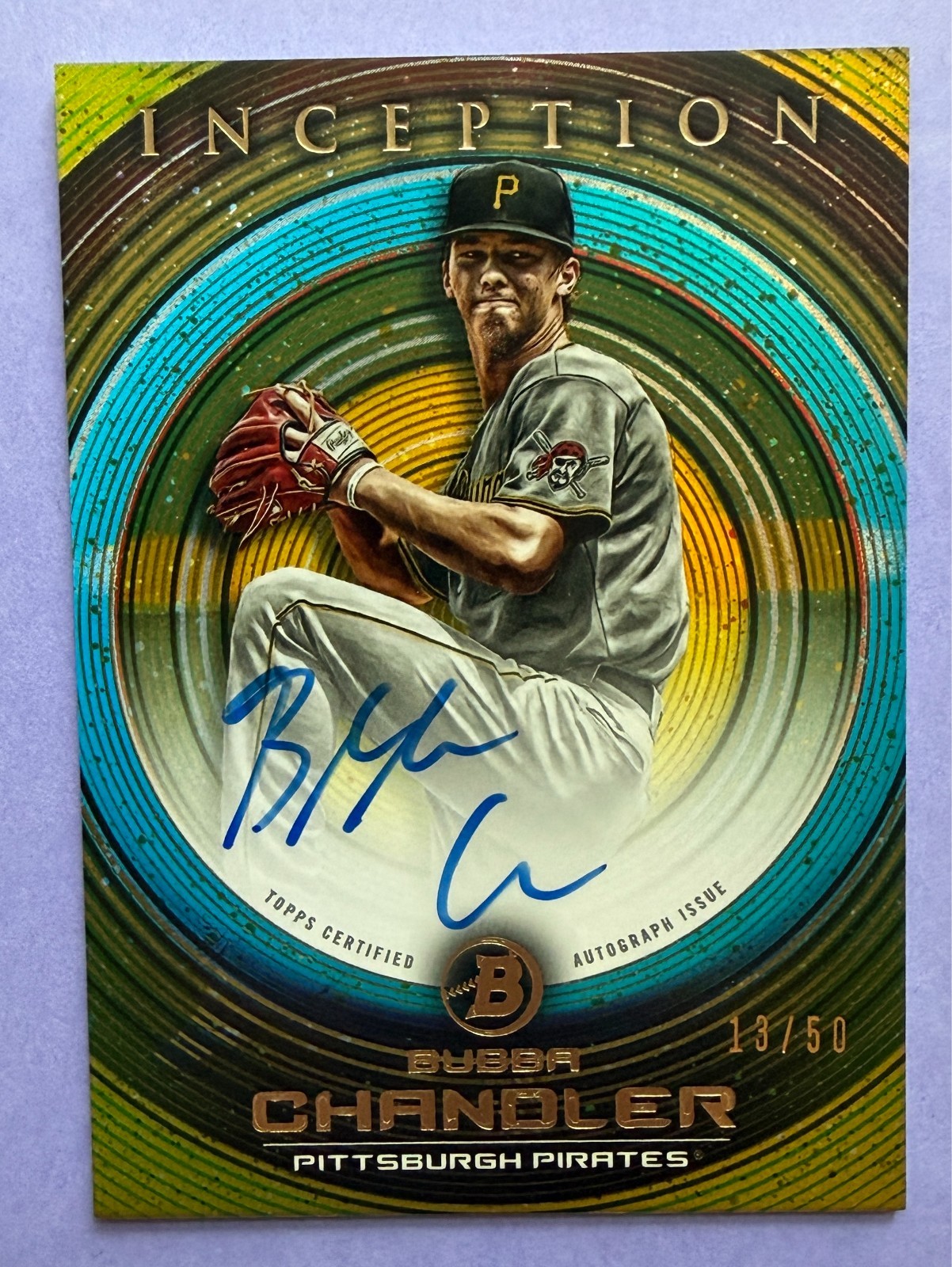 2022 Bowman Inception /50 Gold Bubba Chandler Auto #PA-BC – PIT Rookie